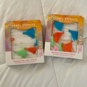 2 Sets:Tassel Brightz Pastel Decorative Light Strings.New/NeverUsed.Still in box